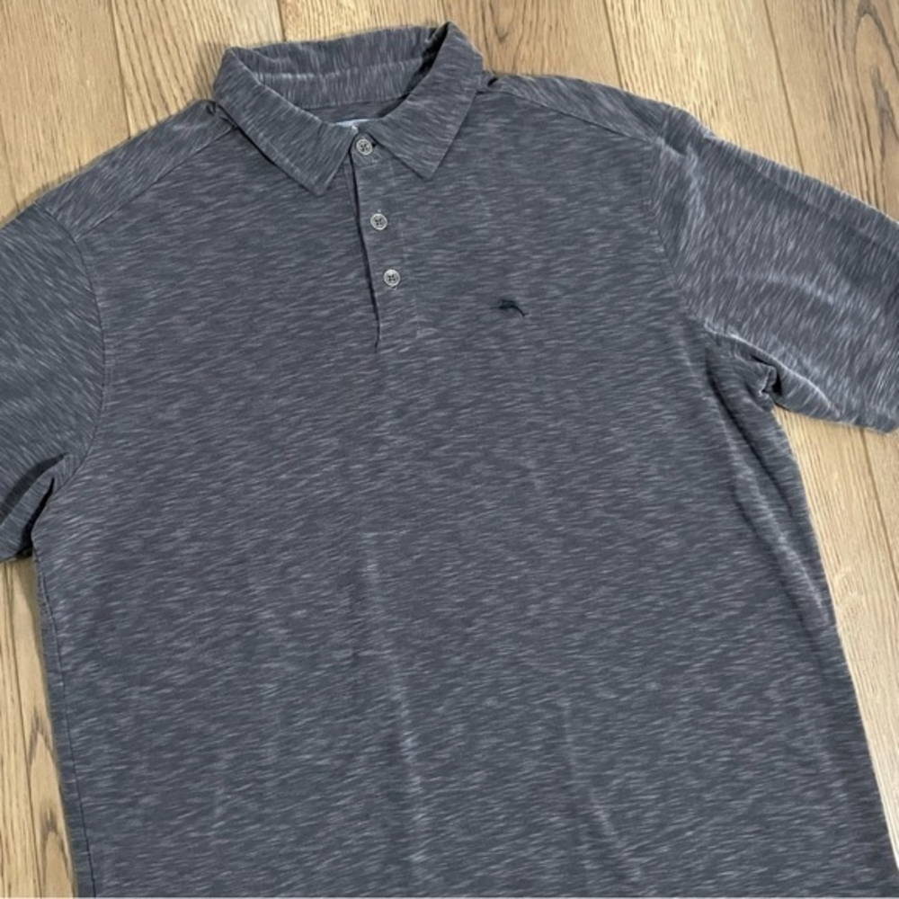 Tommy Bahama Gray A’s Baseball Polo Shirt